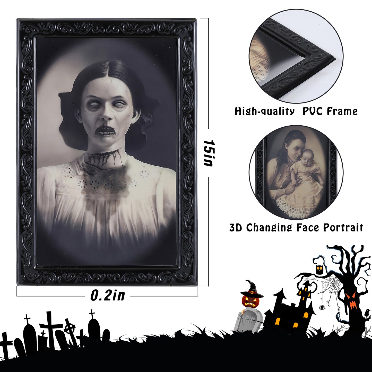 3D Face Changing Halloween Portrait