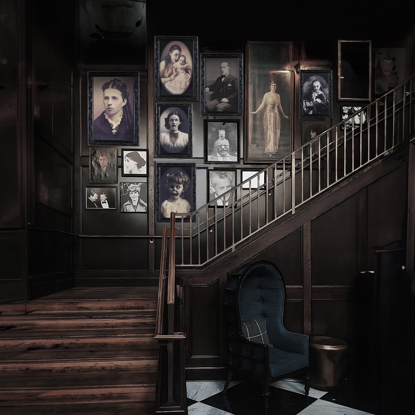 3D Face Changing Halloween Portrait