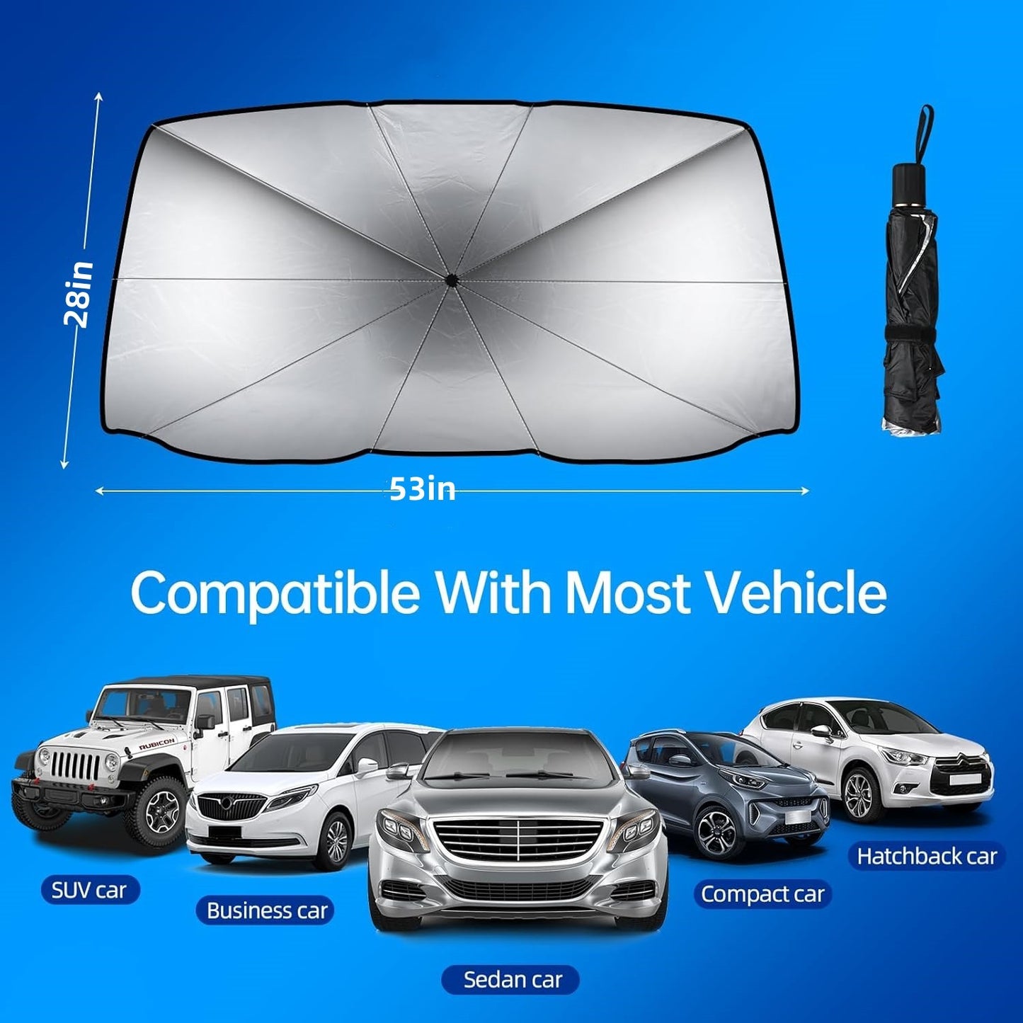 Auto UV Sun Visor – Foldable & Reflective