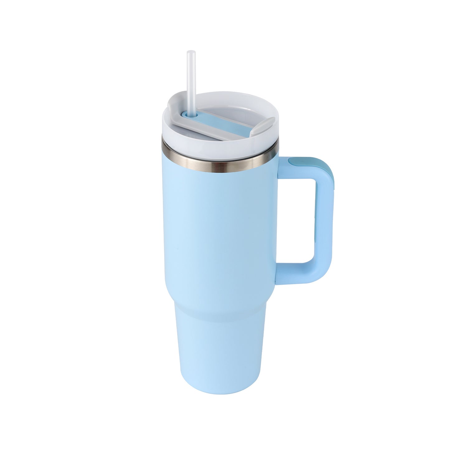 40oz Insulated Tumbler with Handle & Straw
