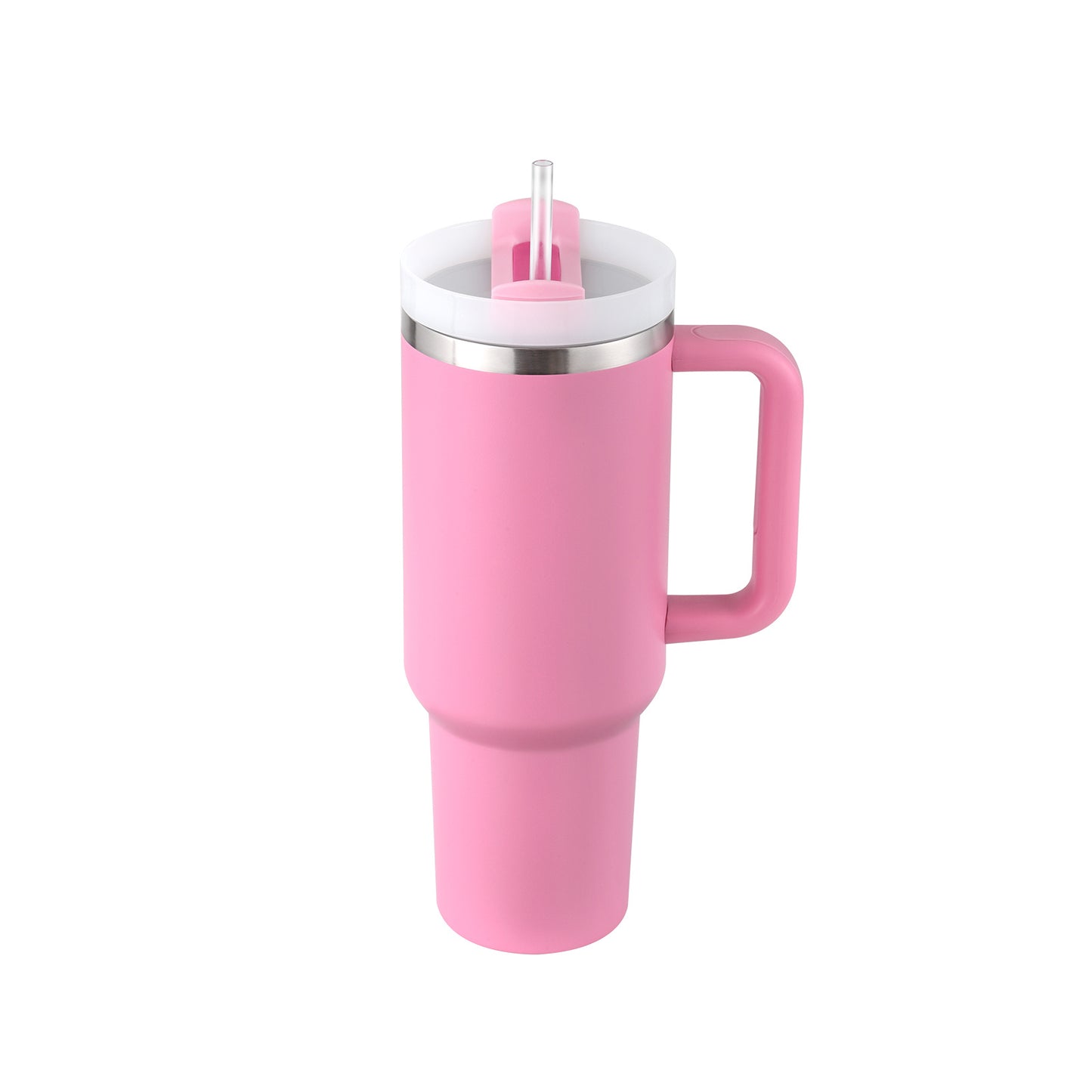 40oz Insulated Tumbler with Handle & Straw