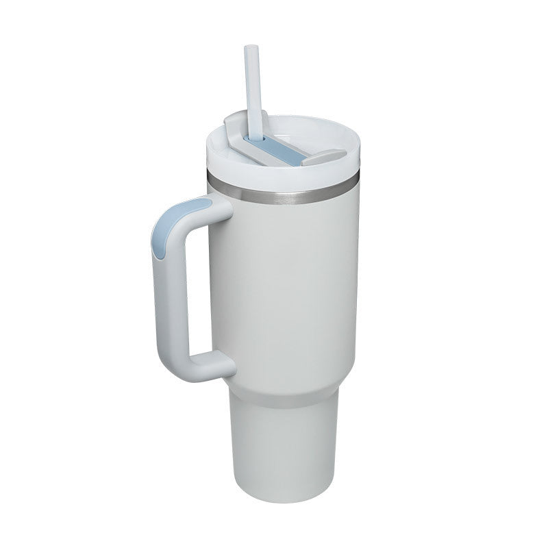 40oz Insulated Tumbler with Handle & Straw