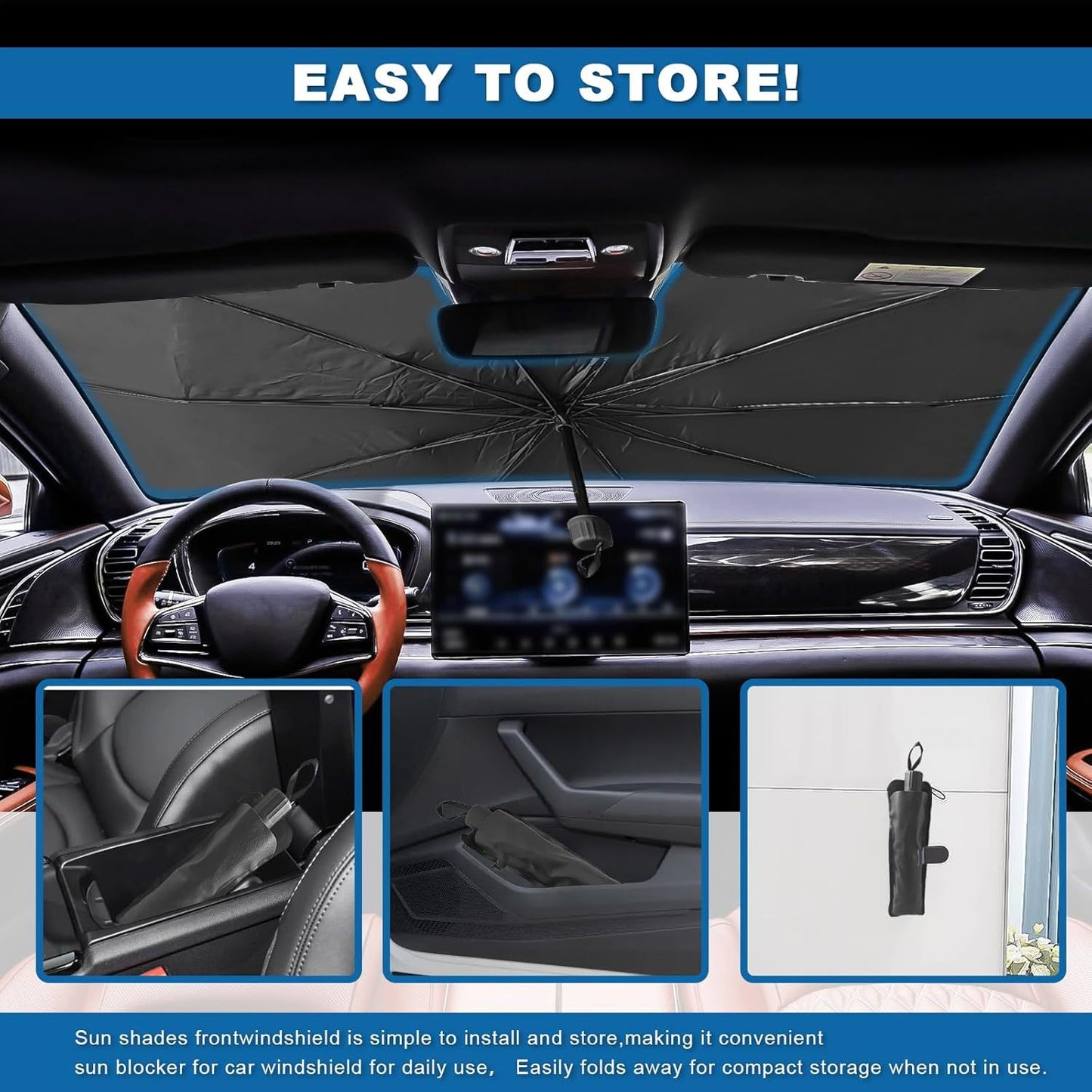Auto UV Sun Visor – Foldable & Reflective