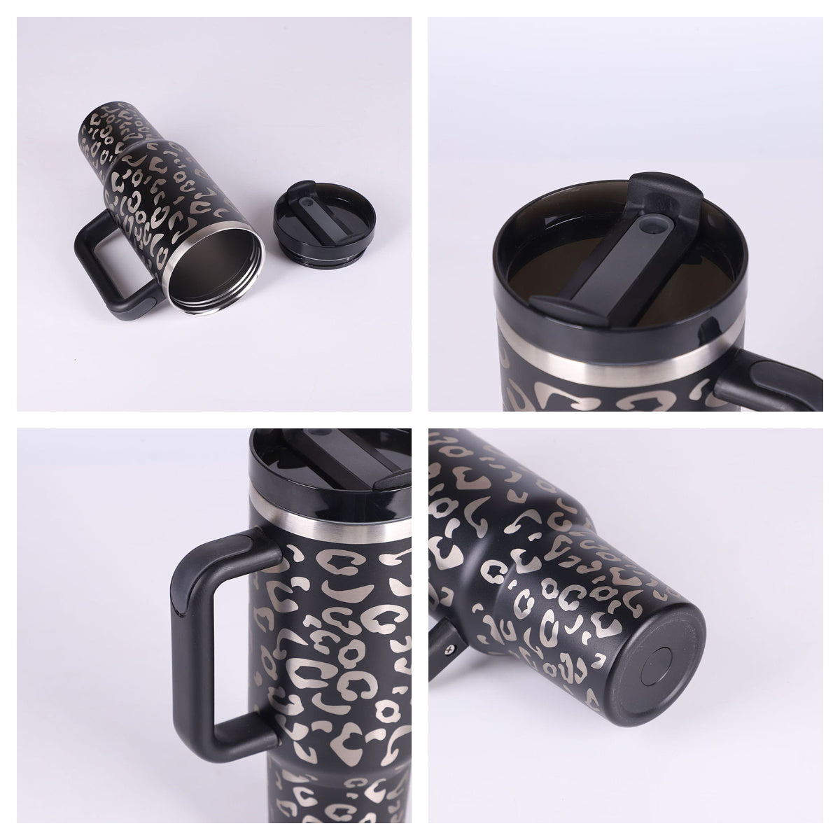 40oz Insulated Tumbler with Handle & Straw