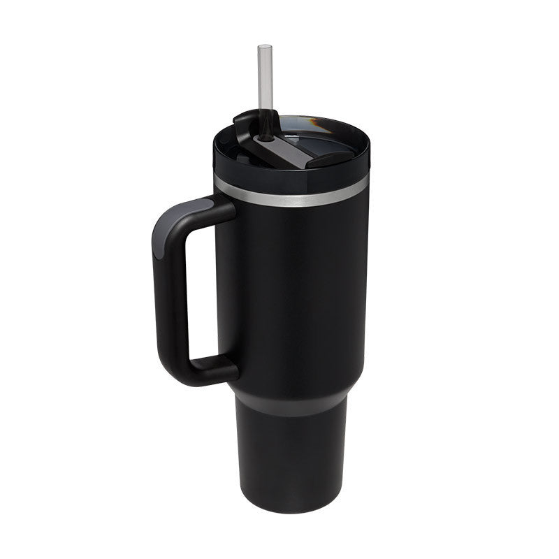 40oz Insulated Tumbler with Handle & Straw