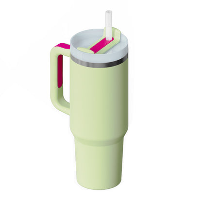 40oz Insulated Tumbler with Handle & Straw