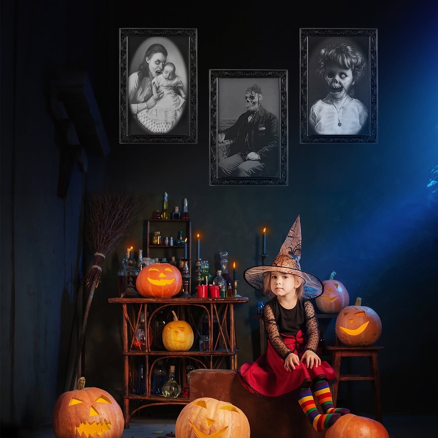 3D Face Changing Halloween Portrait