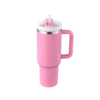 40oz Insulated Tumbler with Handle & Straw